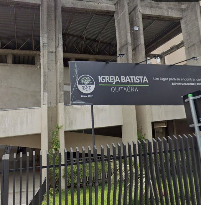 Fachada do prédio da Igreja Batista em Quitaúna, onde fica o Espaço Cultural